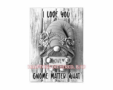 LOVE GNOME 3d illusion & laser-ready file - 3DWave.us